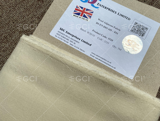 ISO 105-F01 SDC Wool Adjacent Fabric